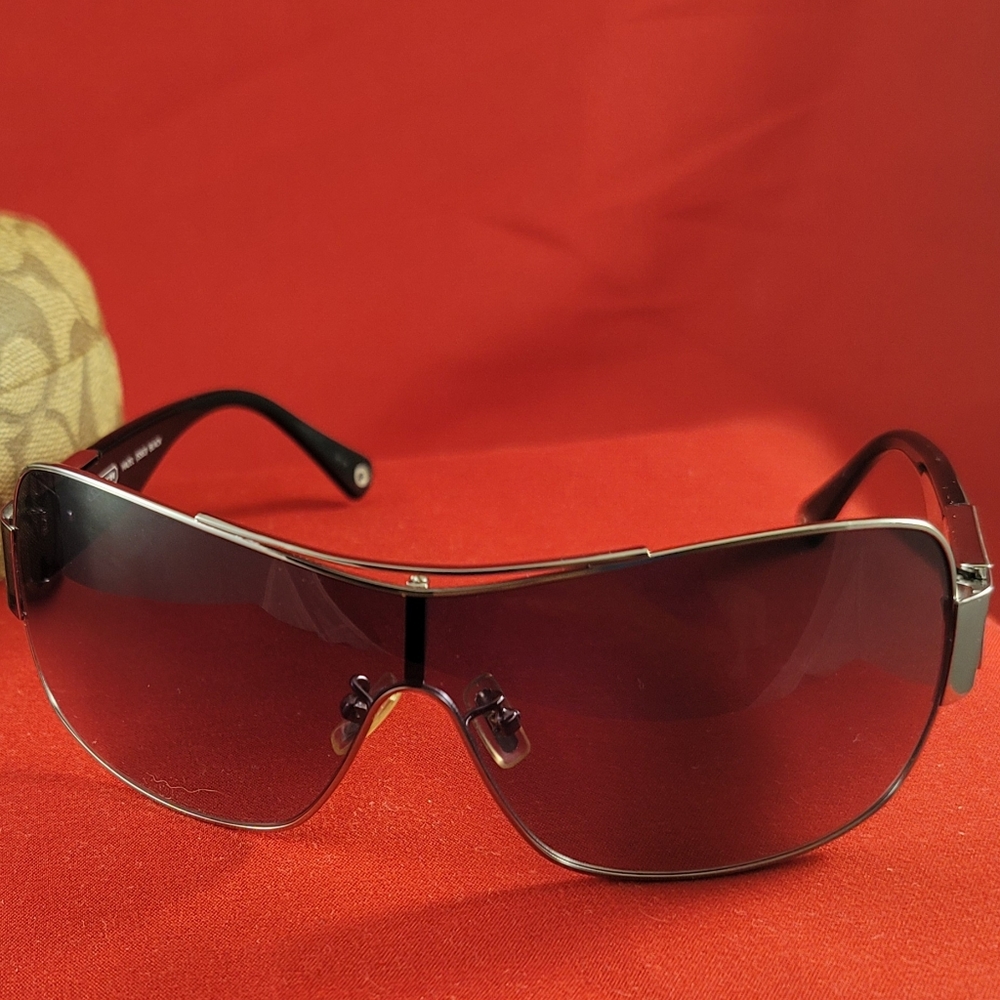 Coach Womens Hazel S563 size 57-18-120 Tortoise/Brown Aviator Sunglasses w/Case